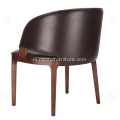 Scandinavisch meubels PU Leer Wood benen vrijetijdsstoel